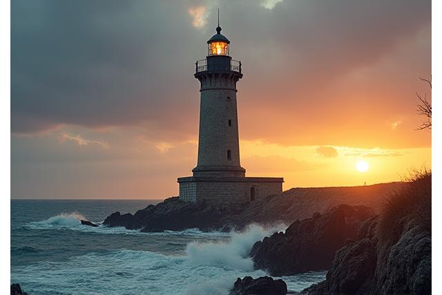 Image d'un phare historique français, symbolisant l'héritage et la robustesse