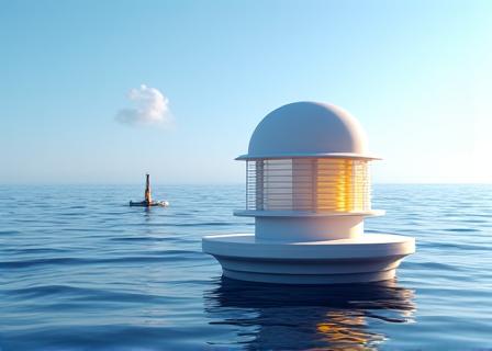 Équipements de signalisation maritime modernes sur l'eau